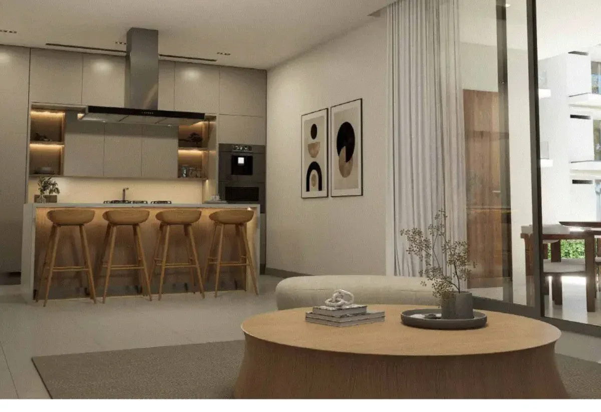 Apartamento moderno en Las Terrenas con cocina equipada y espacio abierto. Ideal para vacaciones o i.