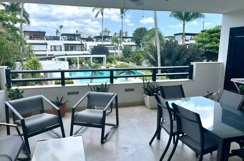 Apartamento en Aligio Las Terrenas con 2 habitaciones y 2 baños