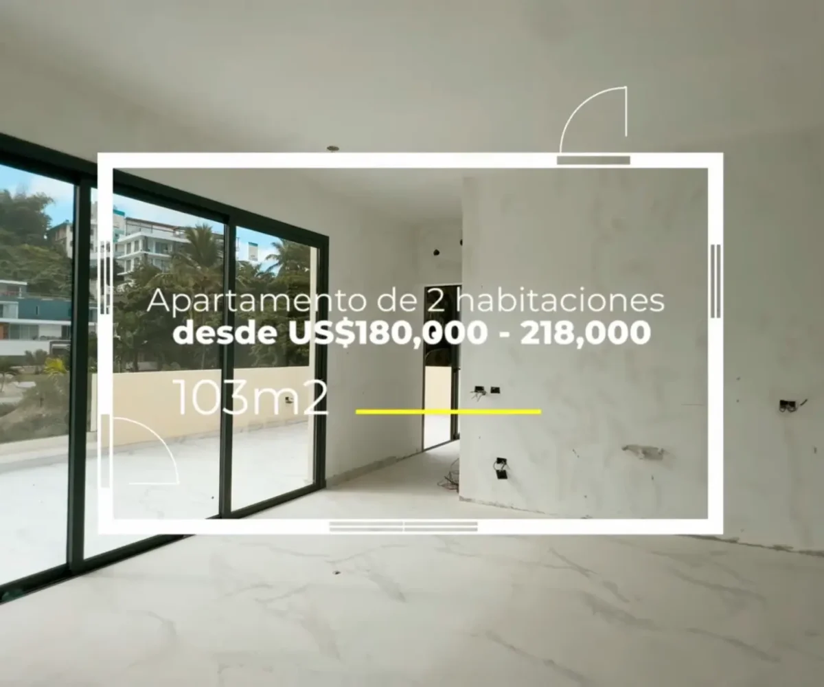 apartamento en venta las terrenas samana sala de estar