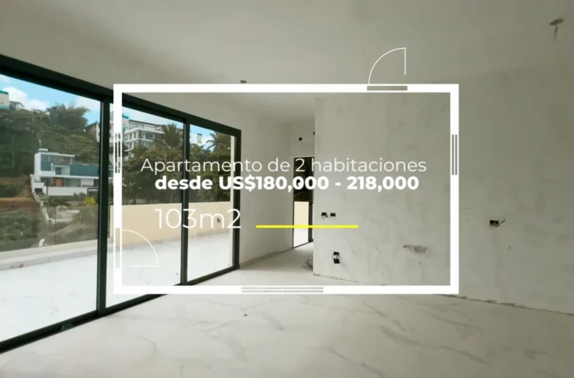 apartamento en venta las terrenas samana sala de estar