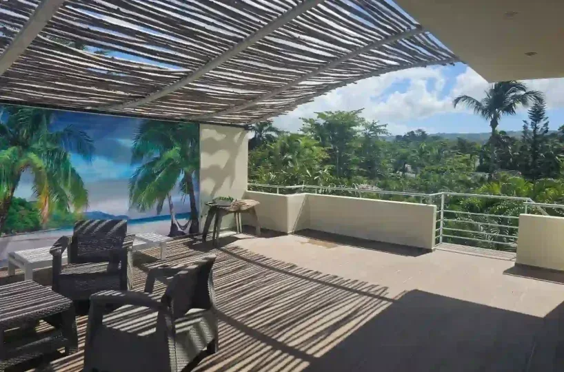 Apartamento en venta en Las Terrenas, Samaná – Terraza con vistas al mar