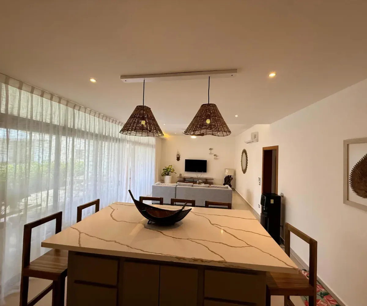 apartamentos frente al mar en venta en las terrenas comedor