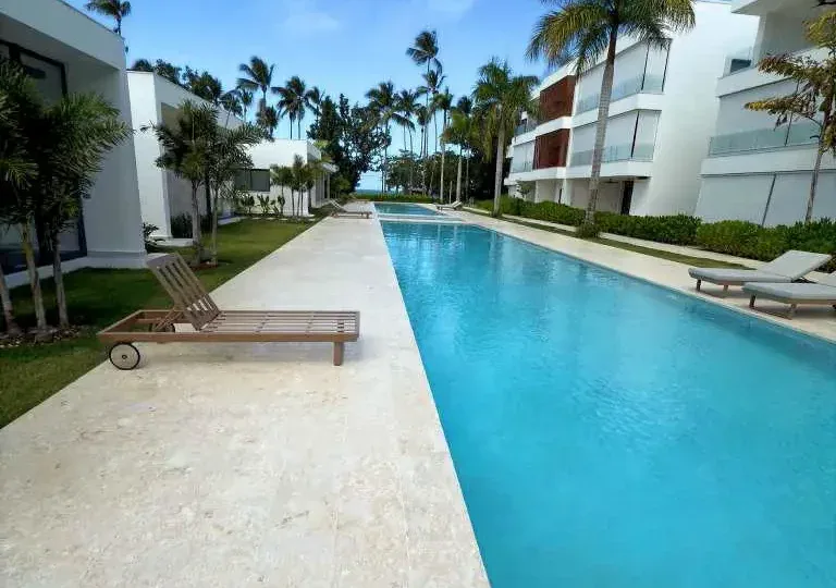 apartamentos frente al mar en venta en las terrenas piscina