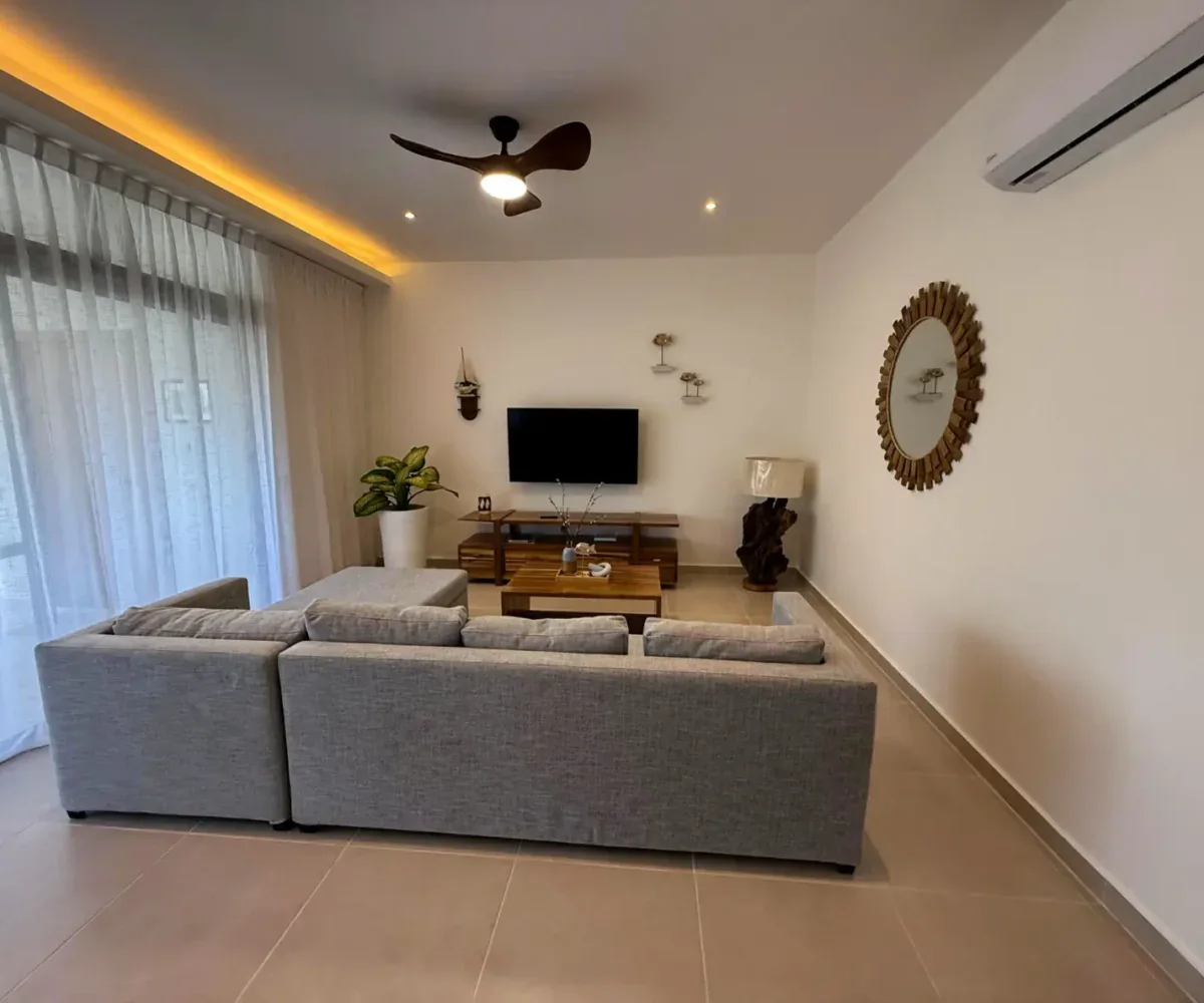 apartamentos frente al mar en venta en las terrenas salon de estar