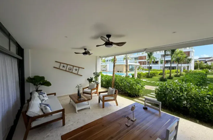 apartamentos frente al mar en venta en las terrenas terraza del Apartamento
