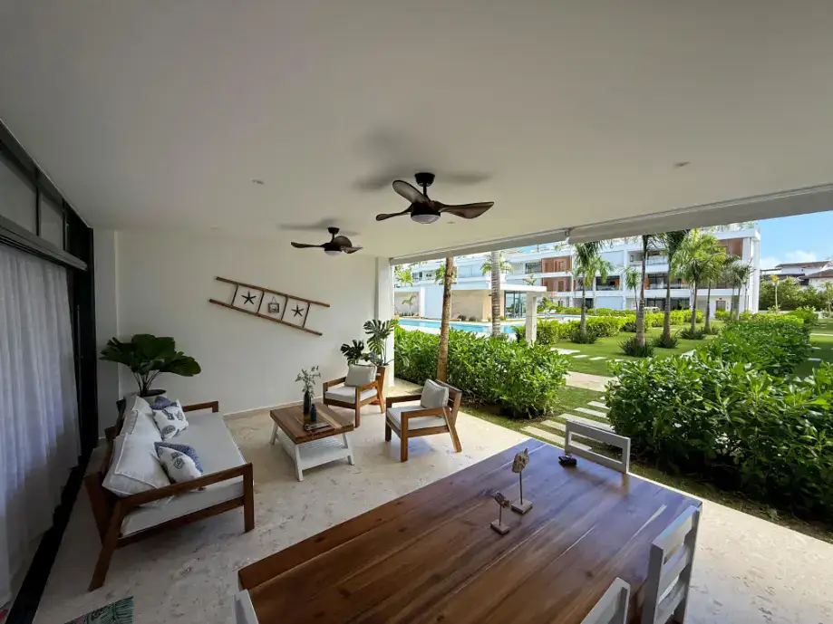 apartamentos frente al mar en venta en las terrenas terraza del Apartamento