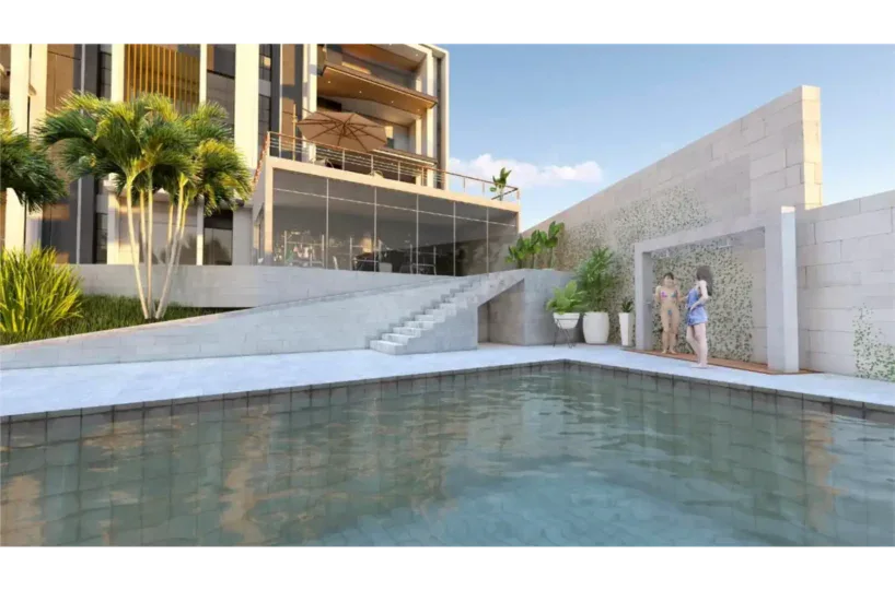 Apartamento en Las Terrenas con piscina y vista al mar.