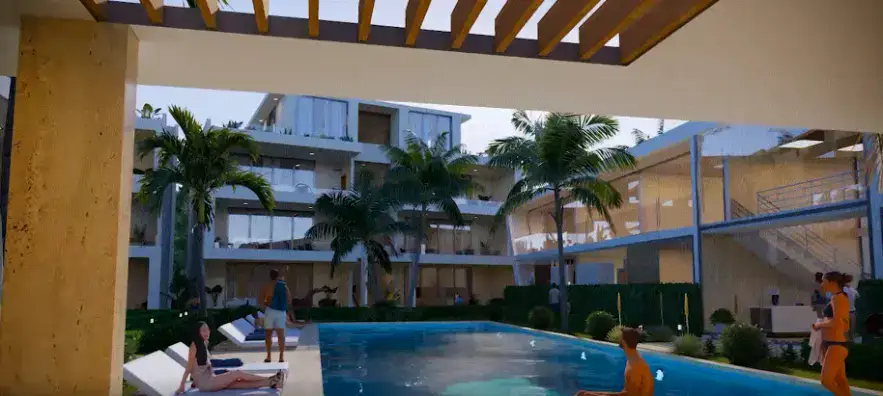 area de piscina inversion inmobiliaria en las terrenas