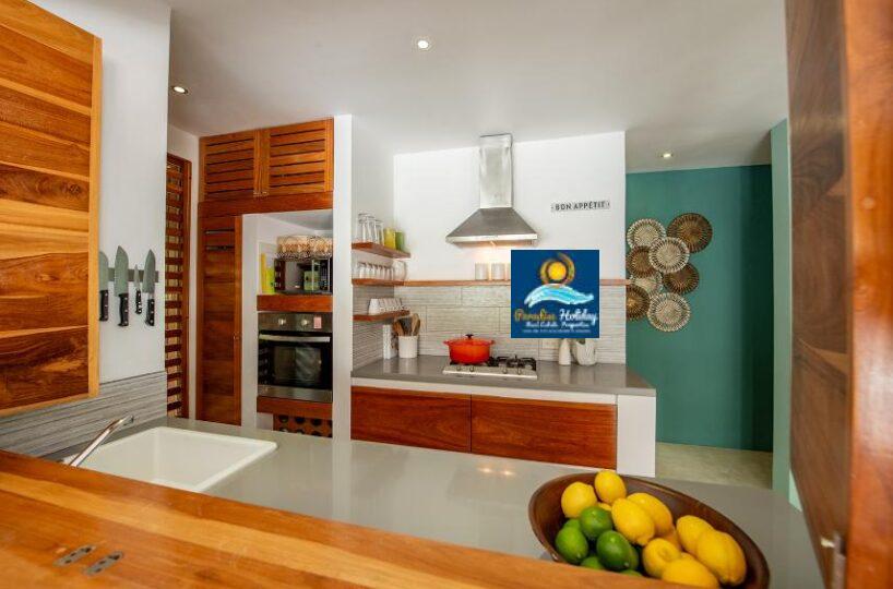 Cocina moderna y acogedora en Las Terrenas, perfect for relajarse y disfrutar.