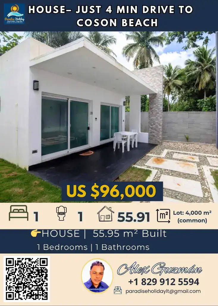 casa venta playa coson inmobiliaria las terrenas