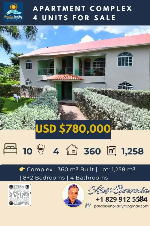 complejo excelente para ser hotel inmobiliaria las terrenas