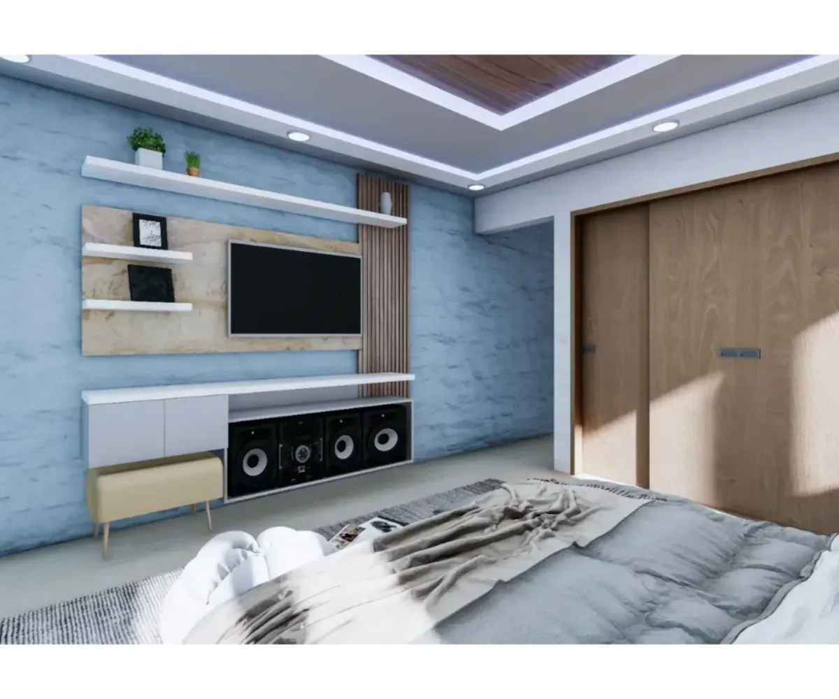 Habitación moderna con decoración elegante y tecnología avanzada en Las Terrenas, Samaná.