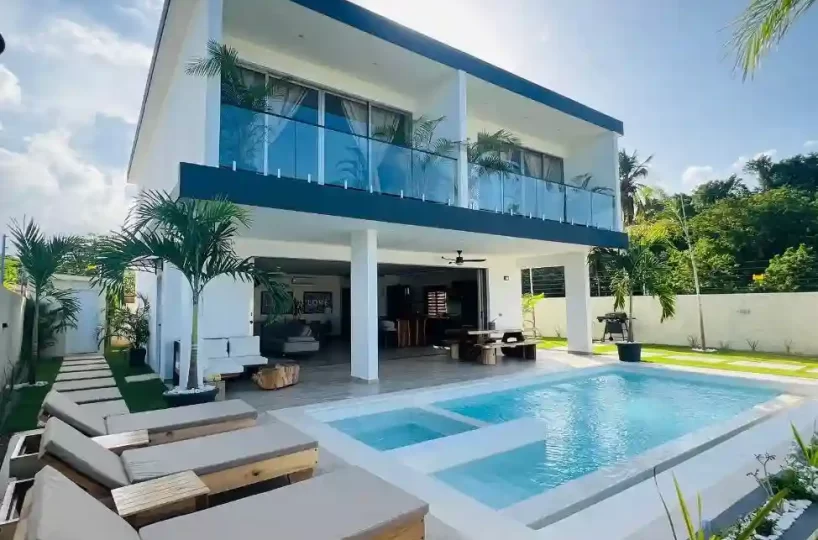 modern villa with pool near playa bonita las terrenas