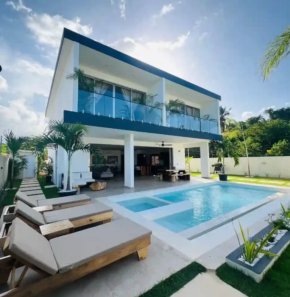modern villa with pool near playa bonita las terrenas