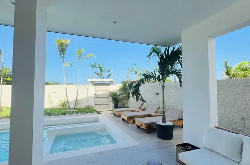 terraza con piscina privada villa moderna las terrenas