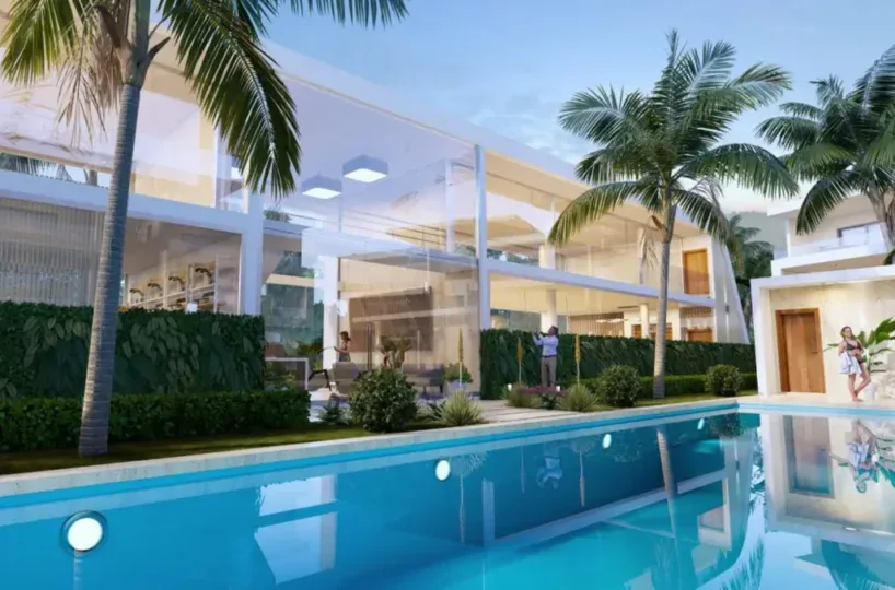 Apartamento moderno con piscina y jardines tropicales en Las Terrenas.