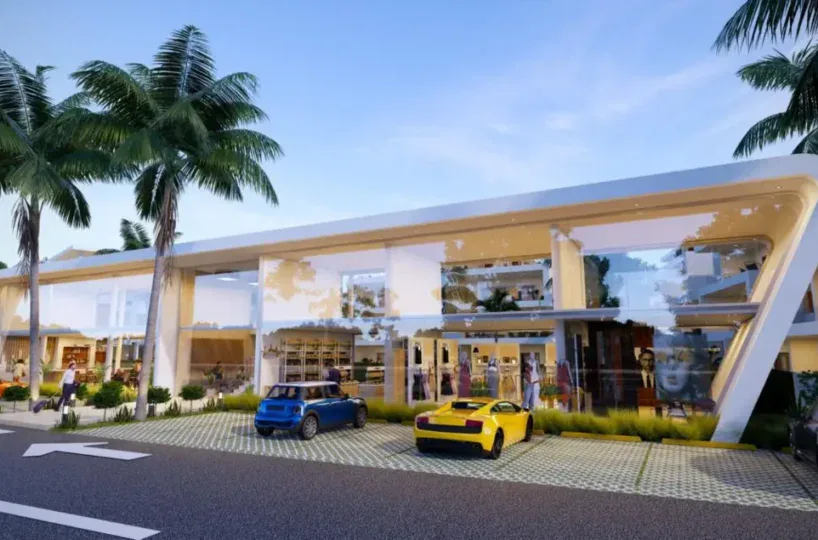 Edificio moderno cerca de la playa Las Ballenas en Las Terrenas.