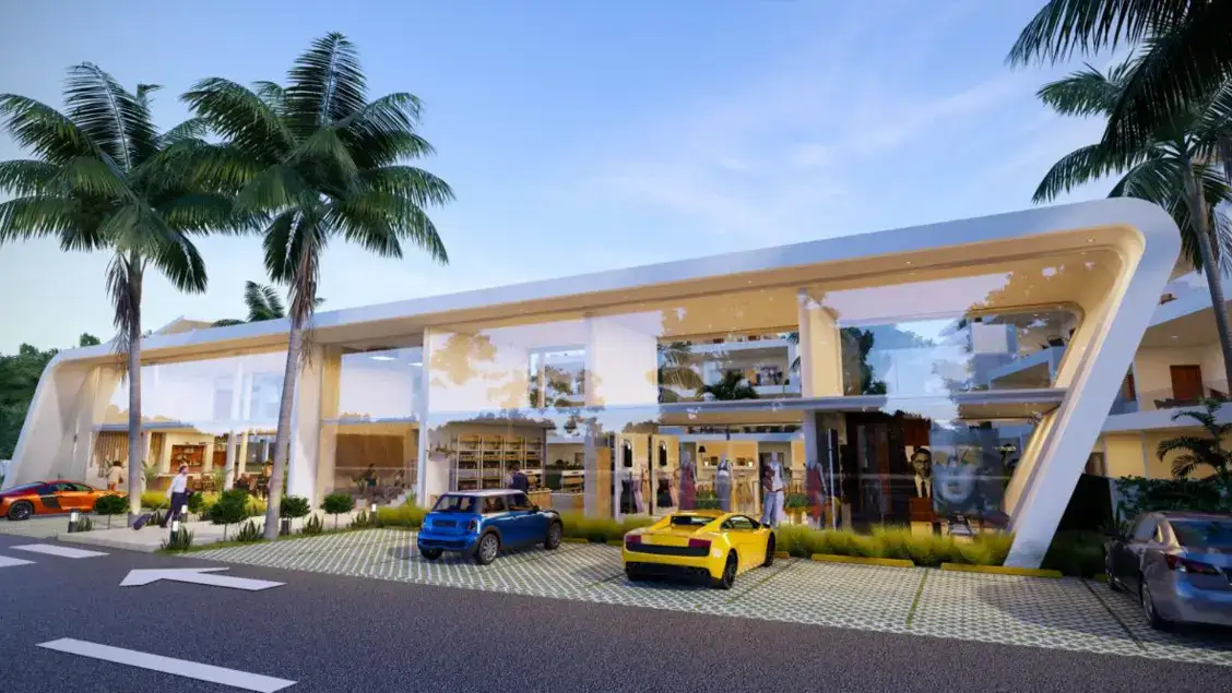 Edificio moderno cerca de la playa Las Ballenas en Las Terrenas.