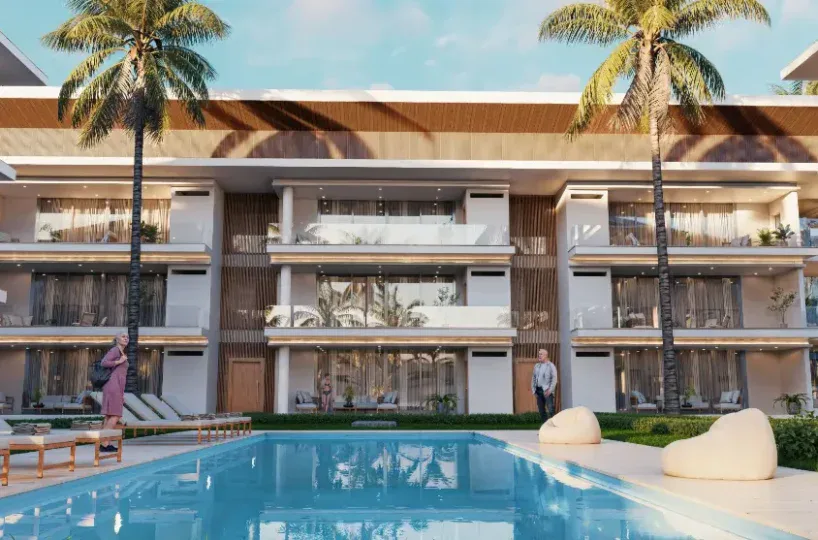 Apartamento en Las Terrenas con piscina y vistas al mar.