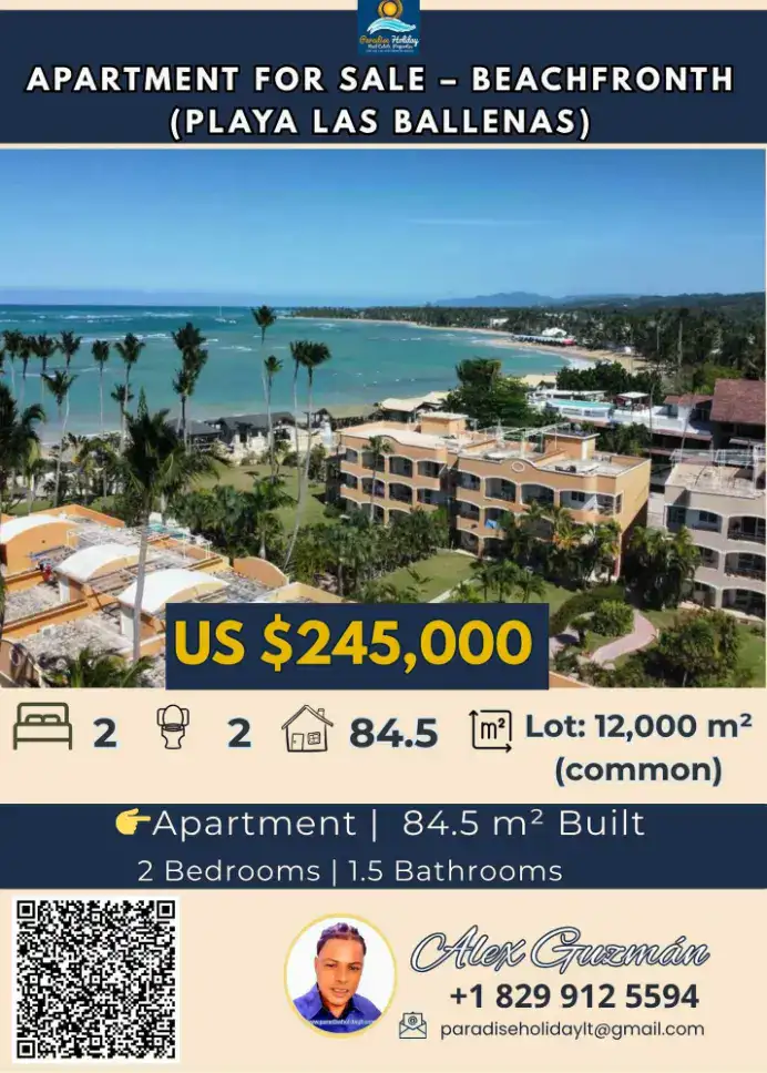 partamento vista mar playa las ballenas inmobiliaria las terrenas