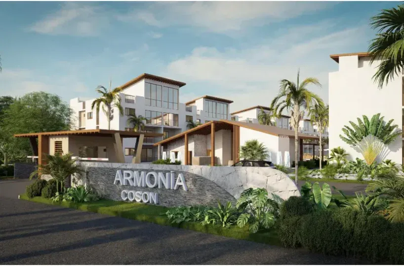 proyecto en venta en las terrenas piscina rio coson