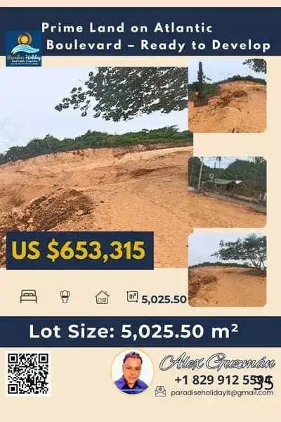 Terreno para proyecto calle principal las terrenas