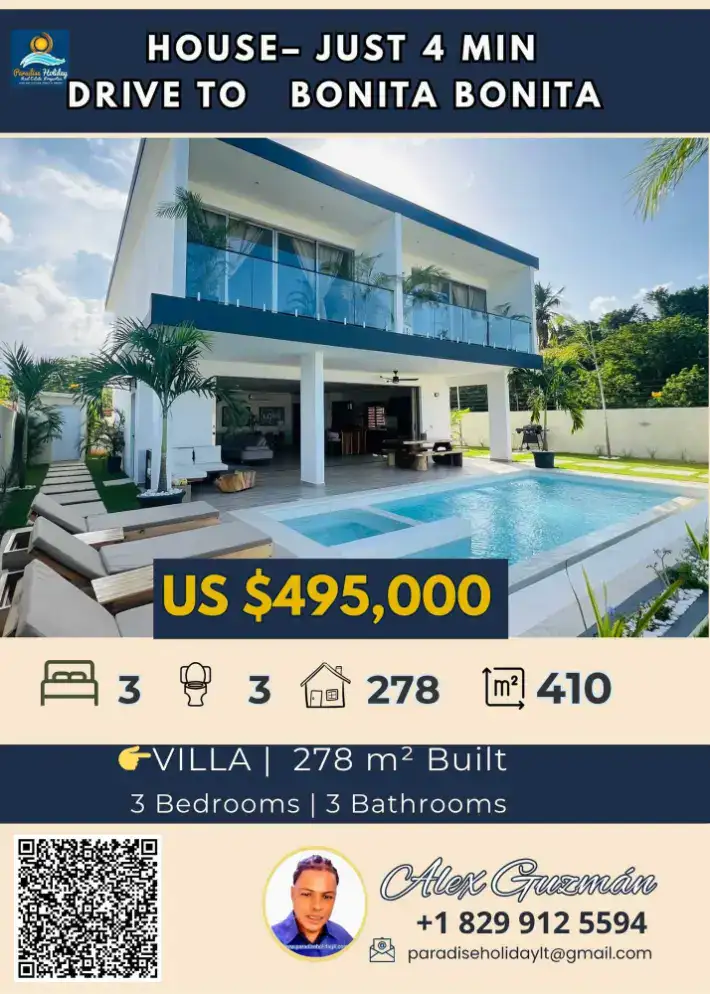 villa moderna piscina inmobiliaria las terrenas