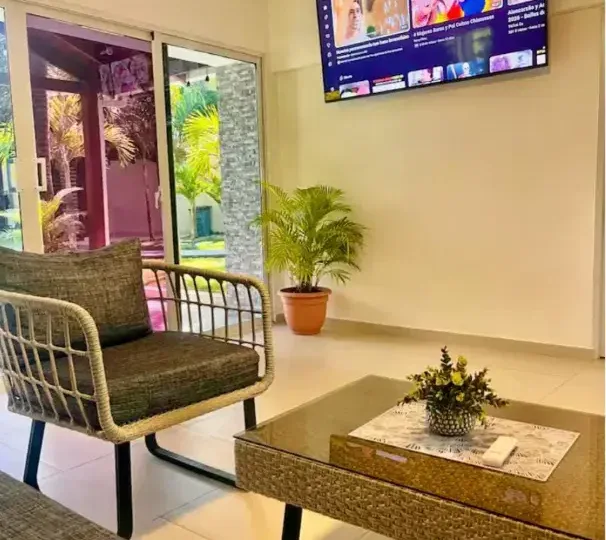 villas en terrenas republica dominicana sala de estar+ tv