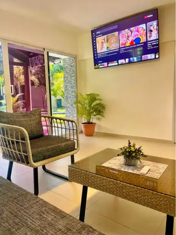 villas en terrenas republica dominicana sala de estar+ tv