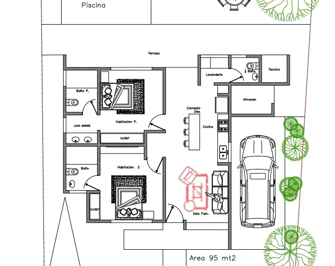 villas en venta las terrenas republica dominicana plano